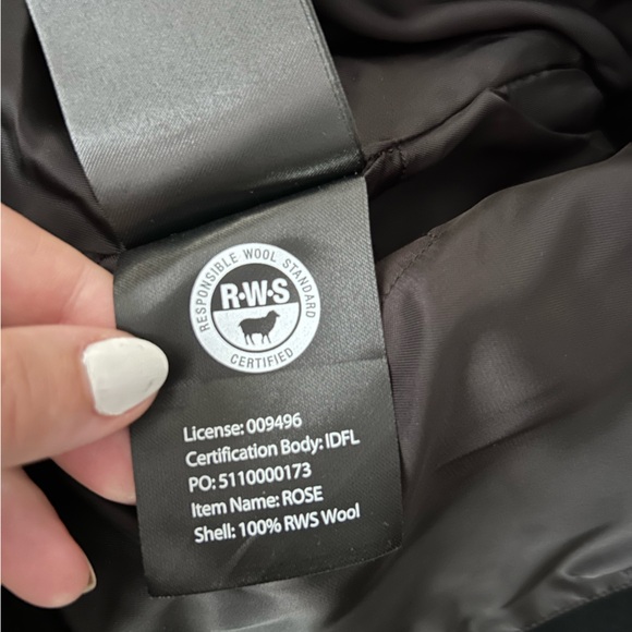 Mackage - 2-in-1 Double-Face Wool and Lamb Leather Coat with Detachable Skirt. - Picture 8 of 8